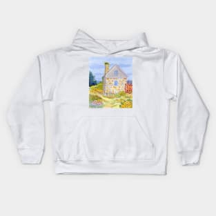 Old Parson&#39;s Cottage on Star Island at the Isle of Shoals Kids Hoodie